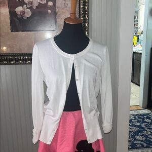 Elegant White Women's Cardigan